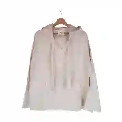 Resim NEFES UNISEX HOODIE EKRU