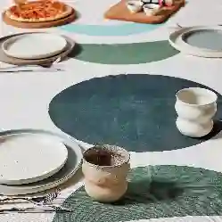 Resim MAVİ AY MASA ÖRTÜSÜ