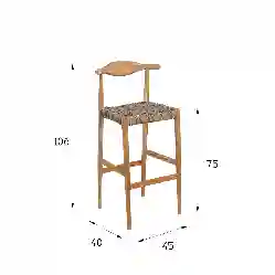 Resim SAMOS BAR TABURESİ SIRTLI