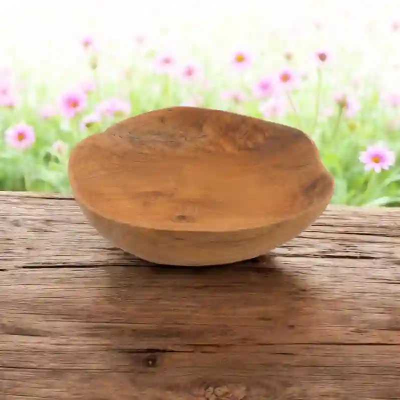 Resim KÜÇÜK NİLÜFER TEAK TABAK
